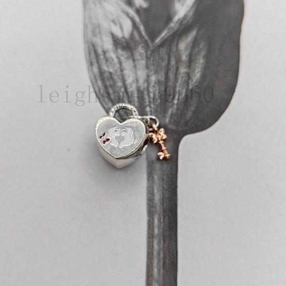 Pandora Mickey Mouse & Minnie Mouse Padlock Charm - Picture 4 of 8